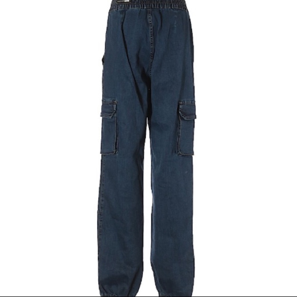 NWT Fashionnova Cargo High Rise Denim Jeans - Picture 2 of 2